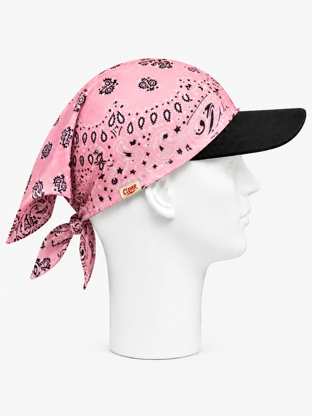 Pastel Pink Patterned Bandana Sun Hat