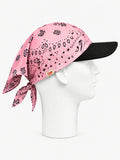 Pastel Pink Patterned Bandana Sun Hat