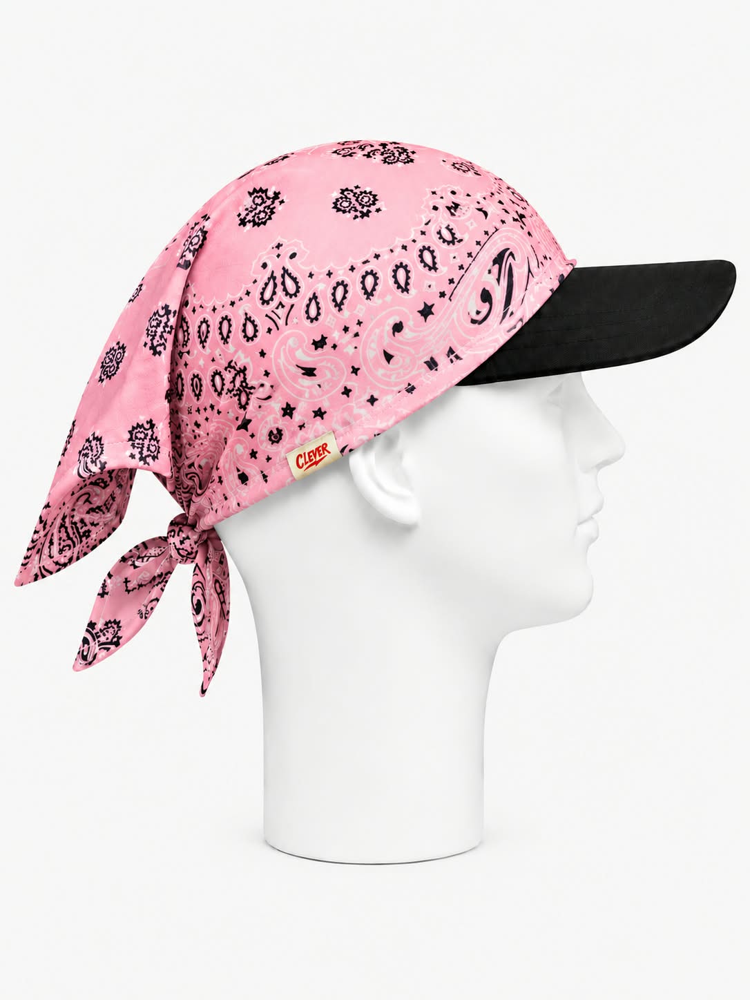Pastel Pink Patterned Bandana Sun Hat