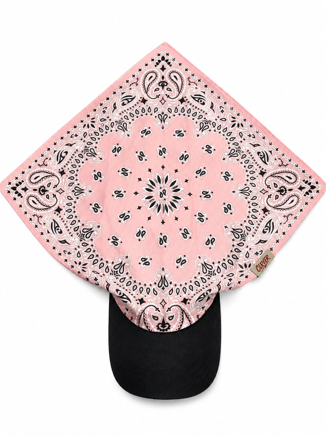 Pastel Pink Patterned Bandana Sun Hat