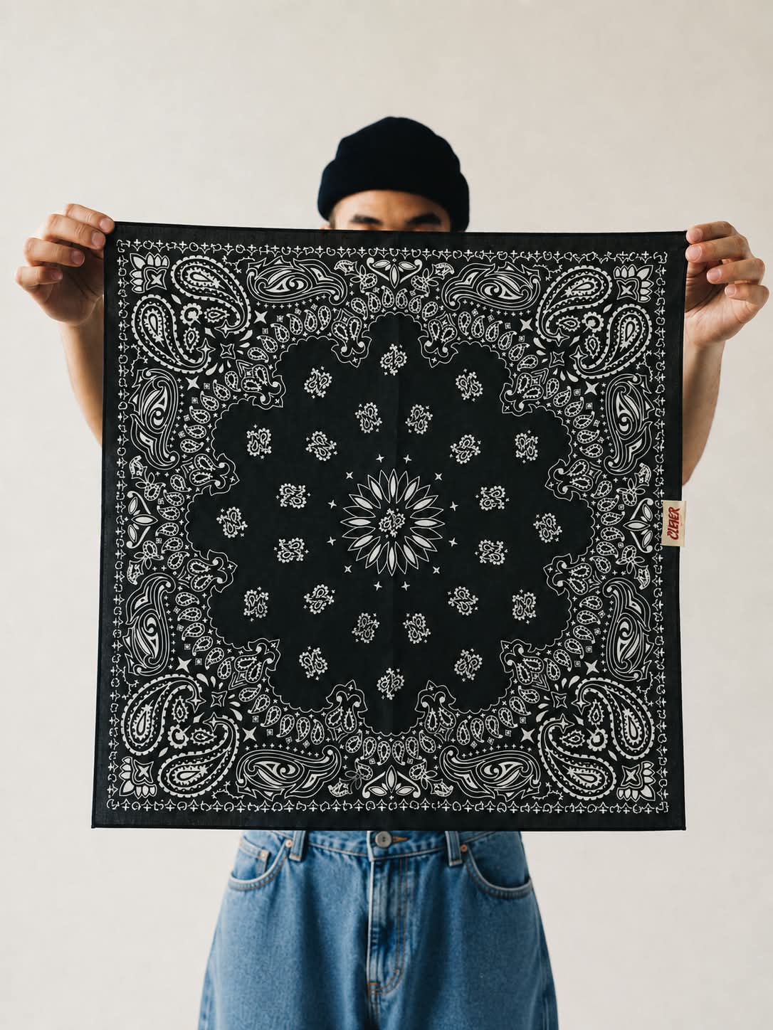 Black Paisley Bandana