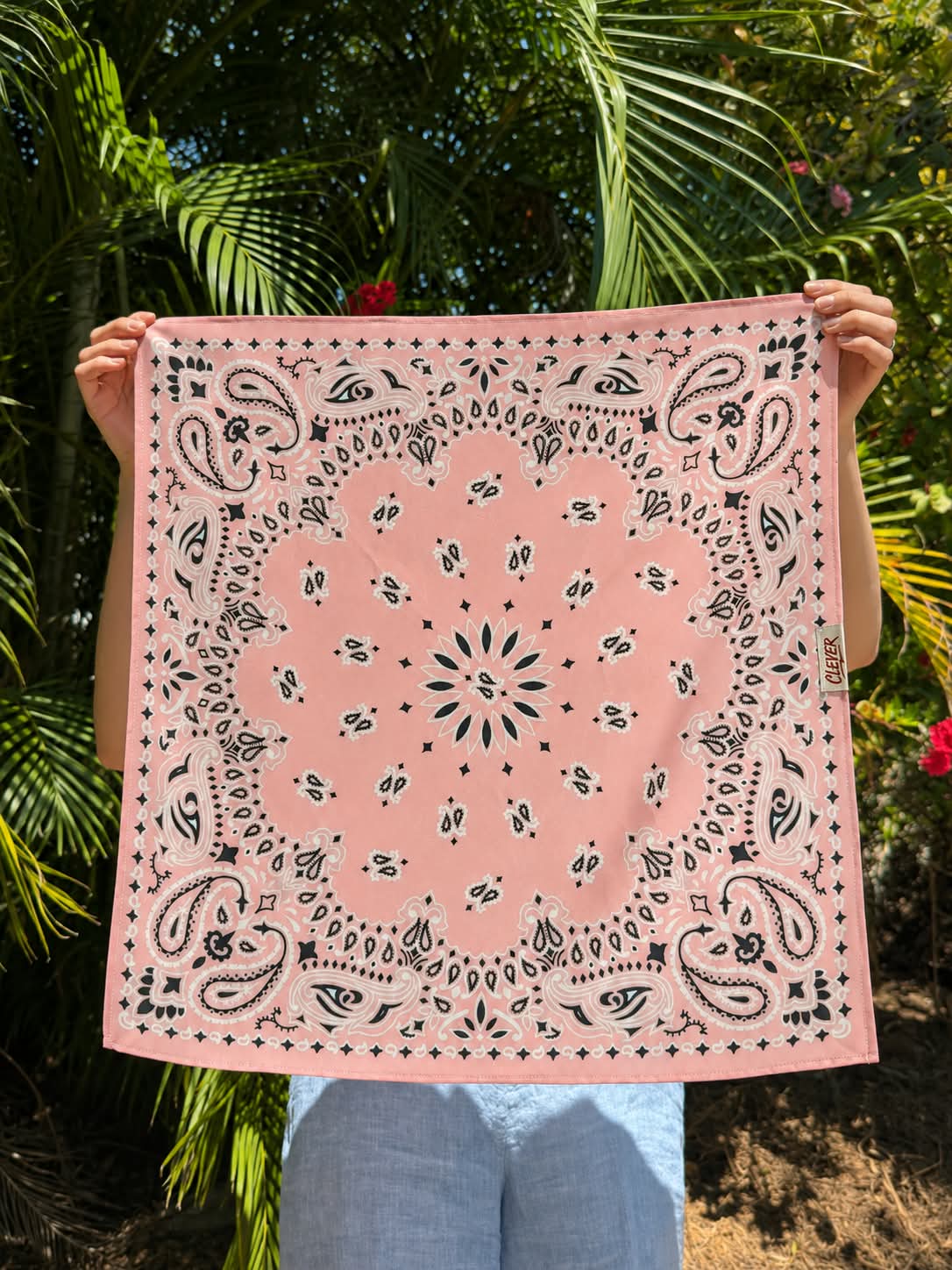 Pastel Pink Paisley Bandana