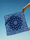 Deep Navy Blue Classic Paisley Bandana